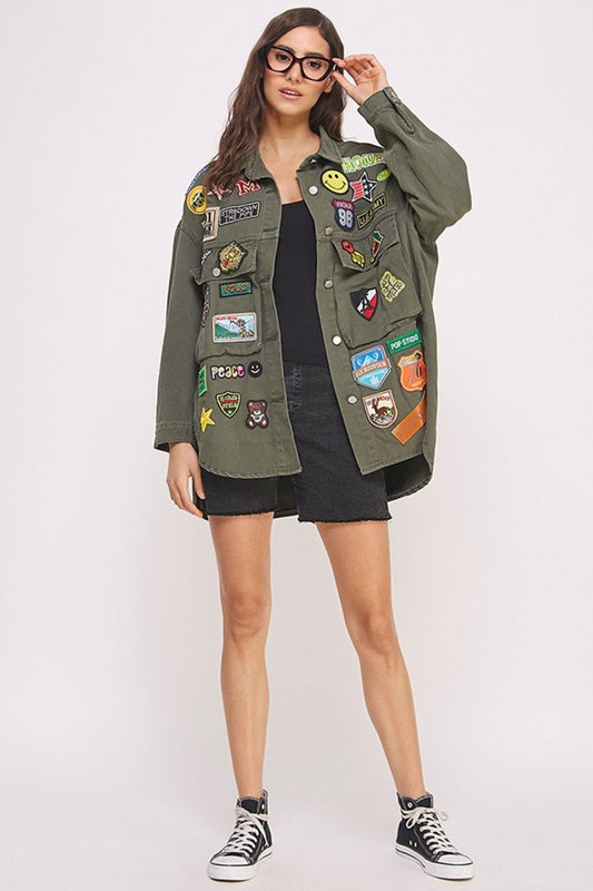 Olive Patch Jacket