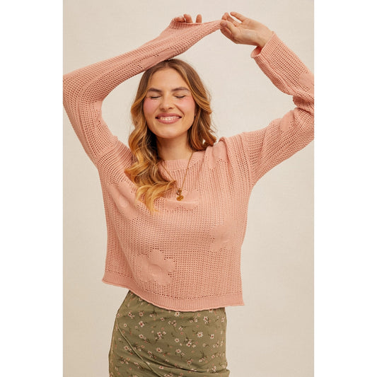 Flower Openwork Sweater
