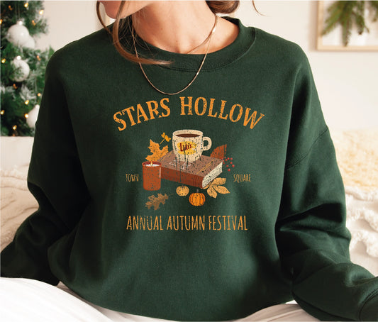 Vintage Fall Stars Hollow Sweatshirt