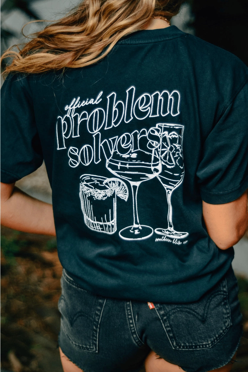 Let's Drink About It Mock Neck Tee