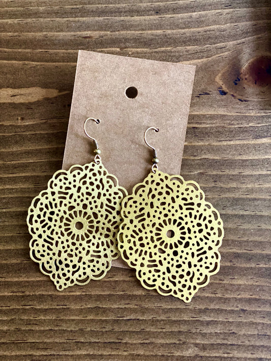 Gold Medallion Earrings