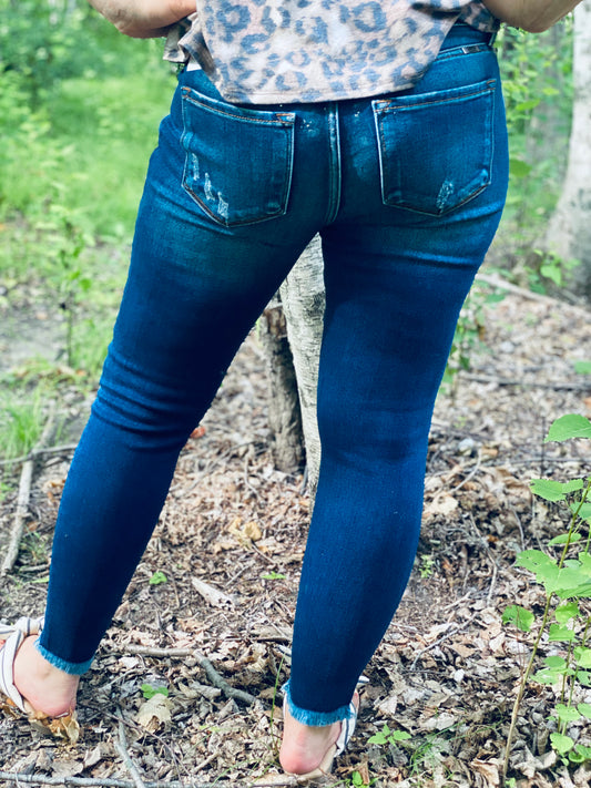 Shark Bite Ankle Skinny Jeans