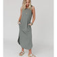 Sleeveless Pocket Slinky Maxi Dress