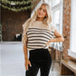 Nix Striped Mock Neck Sweater