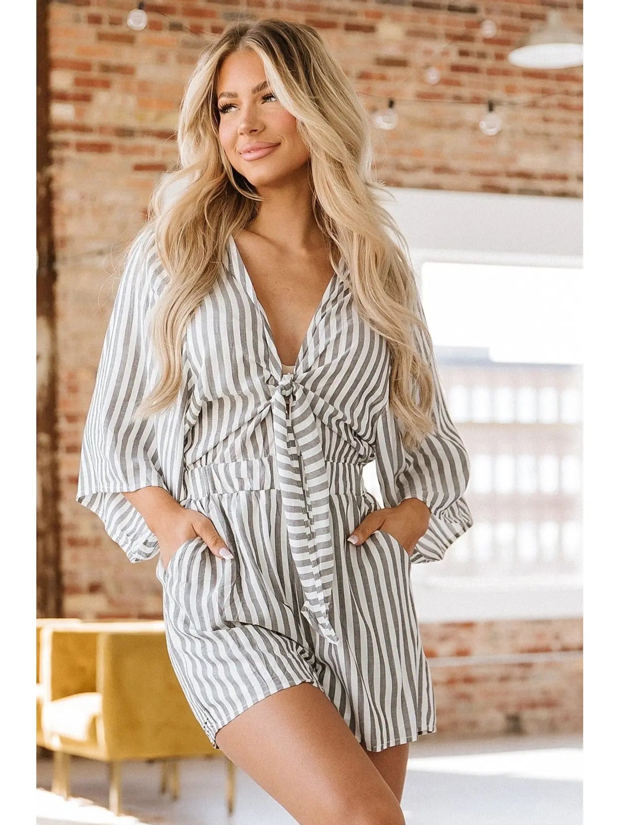 Ivy Striped Romper