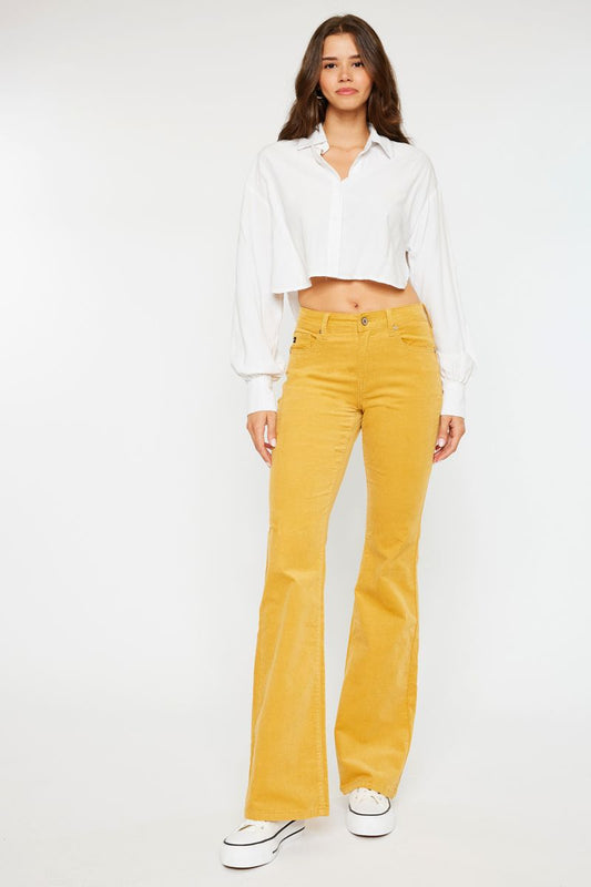 Mustard Skinny Flare Pants