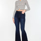 Dark High Rise Flare Denim